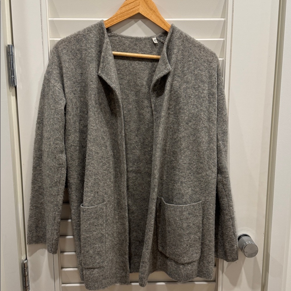 The Group Babaton Gray Open Front Cardigan